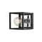Z-Lite Kube 1 Light Wall Sconce, Matte Black 480-1S-MB-CH - alternate 1